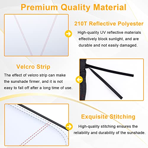 Pimcar Windshield Sunshade Compatible With 2018-2023 Jeep Wrangler Jl Jlu & 2020-2023 Jeep Gladiator Front Window Shade Sun Visor Protector Blocks Uv Rays Foldable With Storage Pouch #TOP5