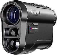 Vista 1 de REVASRI Telémetro de golf/caza con pendiente, vibración de bloqueo de pasador e interruptor de pendiente, distancia horizontal vertical de 650