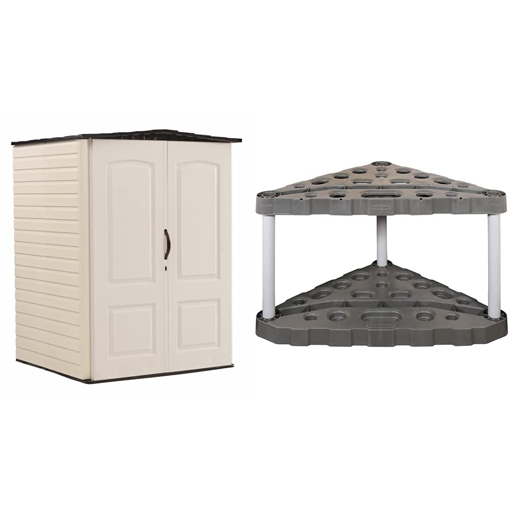 Rubbermaid Medium Vertical Resin Weather Resistant Outdoor Garden