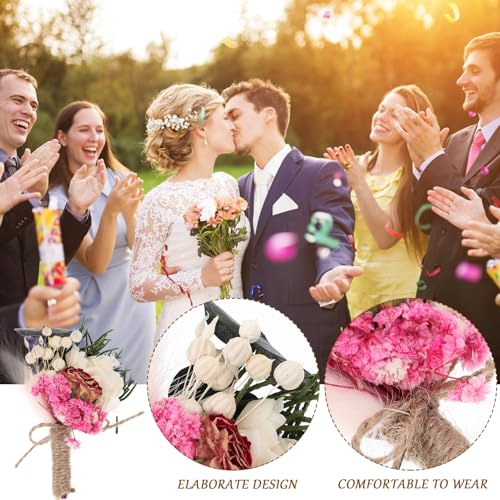 Mini Boutonniere de Flores Secas para Novio miniatura 5