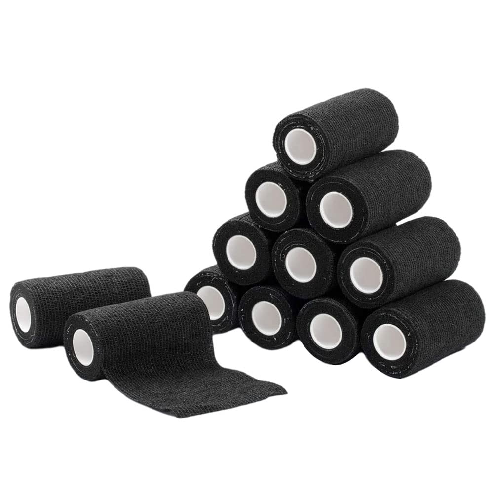 Nastro adesivo, nastro sigillante, nastro autoadesivo, bende avvolgenti coesive Benda elastica Nastro avvolgente for lo sport Benda non tessuta Avvolgere for tatuaggi 4,5 mx 10 cm Blu 12 rotoli (Colo