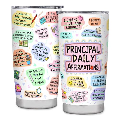 BDANTUMBLER Principal Gifts Principal Appreciation Gifts 20oz Principal Tumbler Principal Gifts for Women Best Gift for Principal Day Teacher Appreciation Day Birthday Retirement