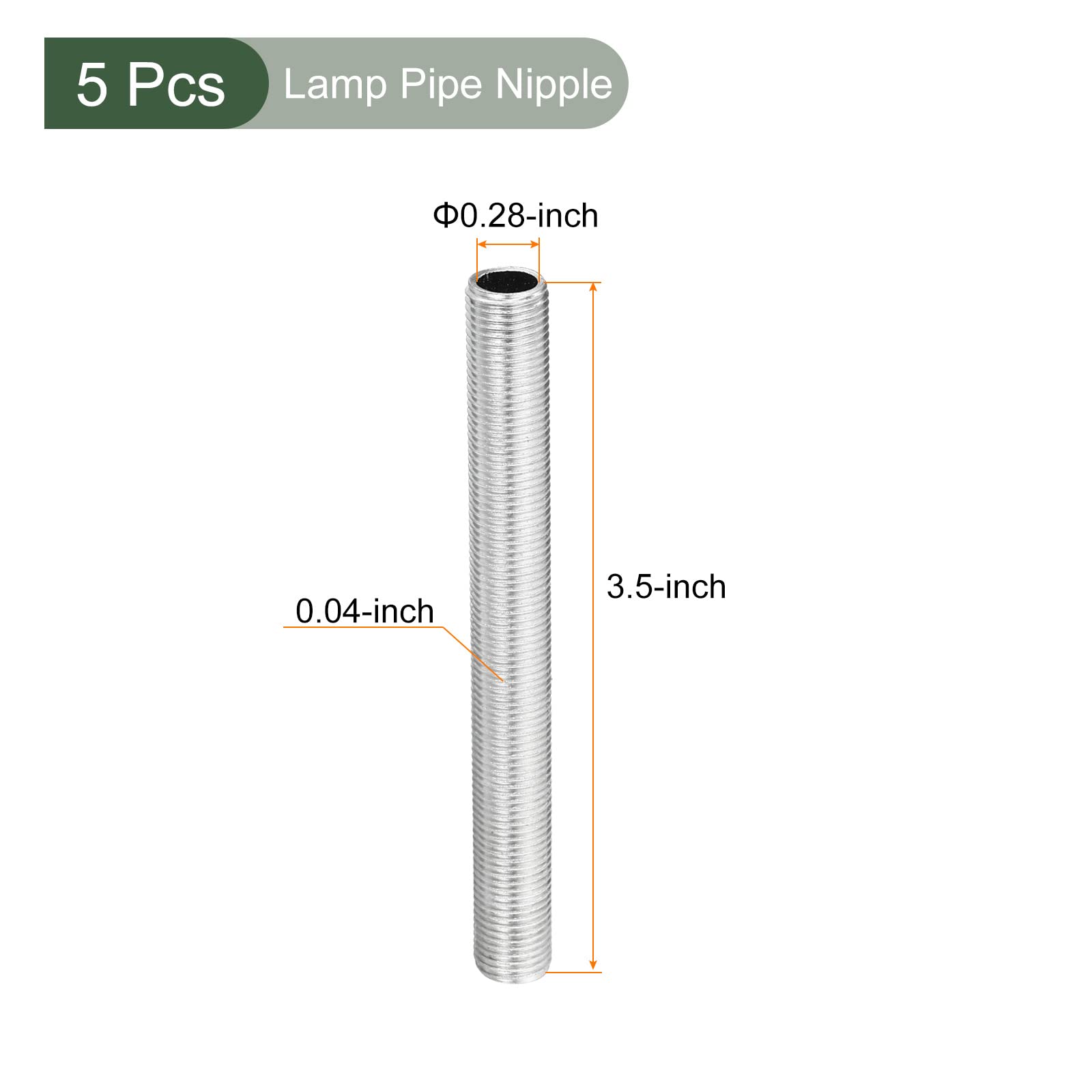 Raccordo Lampada Filettatura M10 YOKIVE Nipplo Per Tubo Lampada 10pz Lunghezza 5cm Filettatura M10 Passo 1mm Parti Riparazione Lampada Tubo Lega Zinco Ottimo Per Raccordi Leggeri Barre Filettate M10