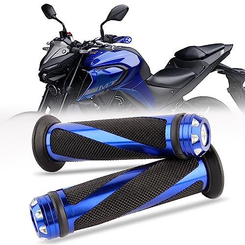 Rich Choices Motorcycle Handlebar Grips 7/8" 22mm 1" 24mm Rubber Handle Grips Compatible with Honda CBR Suzuki GSXR Yamaha YZF R1 R3 R6