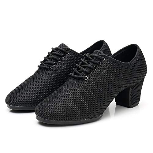 YKXLM Women's Mesh Jazz Modern Split-Sole Dance Shoes for Ballroom,Model LPWY1123