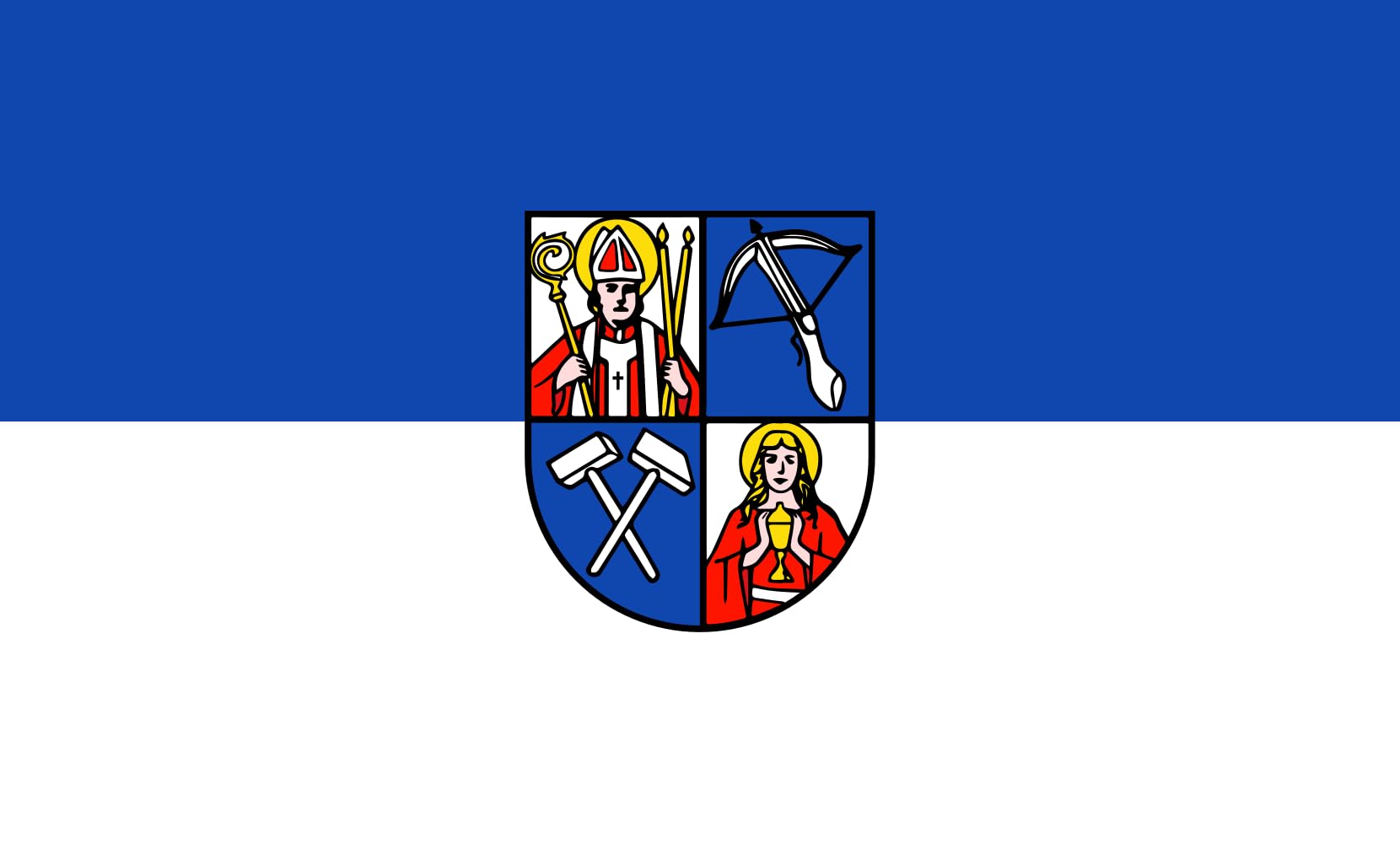 Drapeau paysage Zella-Mehlis de grande taille format 1.35m²