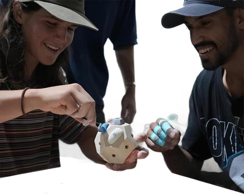 Handcrafted Boulder Block，Build Strength and Precision，Rock Climbing Training Balls for Take It Out Anytime，3D Rock Climbing Ball，Hand-Held Rock Climbing Challenge Toy for Rock Climbers(1Set)