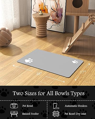 Image of Pet Feeding Mat - Absorbent Mat for Food and Water Bowl - Quick Dry Dog Water Dispenser - Pet Accessories Supplies for Messy Drinkers