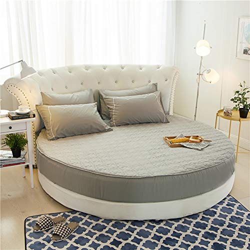 Drap housse lit rond en coton matelassé SHEETS&BED de 220cm - 2