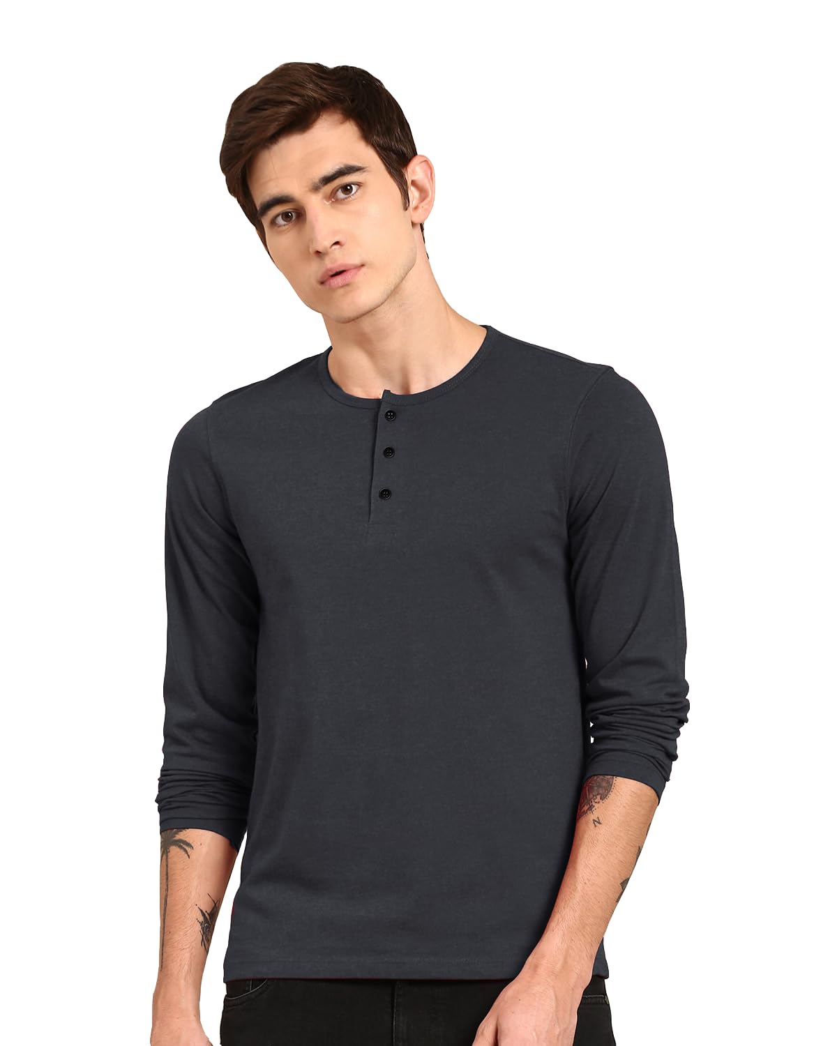 lazychunks Luxury Men's Full Sleeve Henley T-Shirt - Soft, Breathable, Stylish (Men's Henley T-Shirt), Great for Party and Casual wear-picture-25