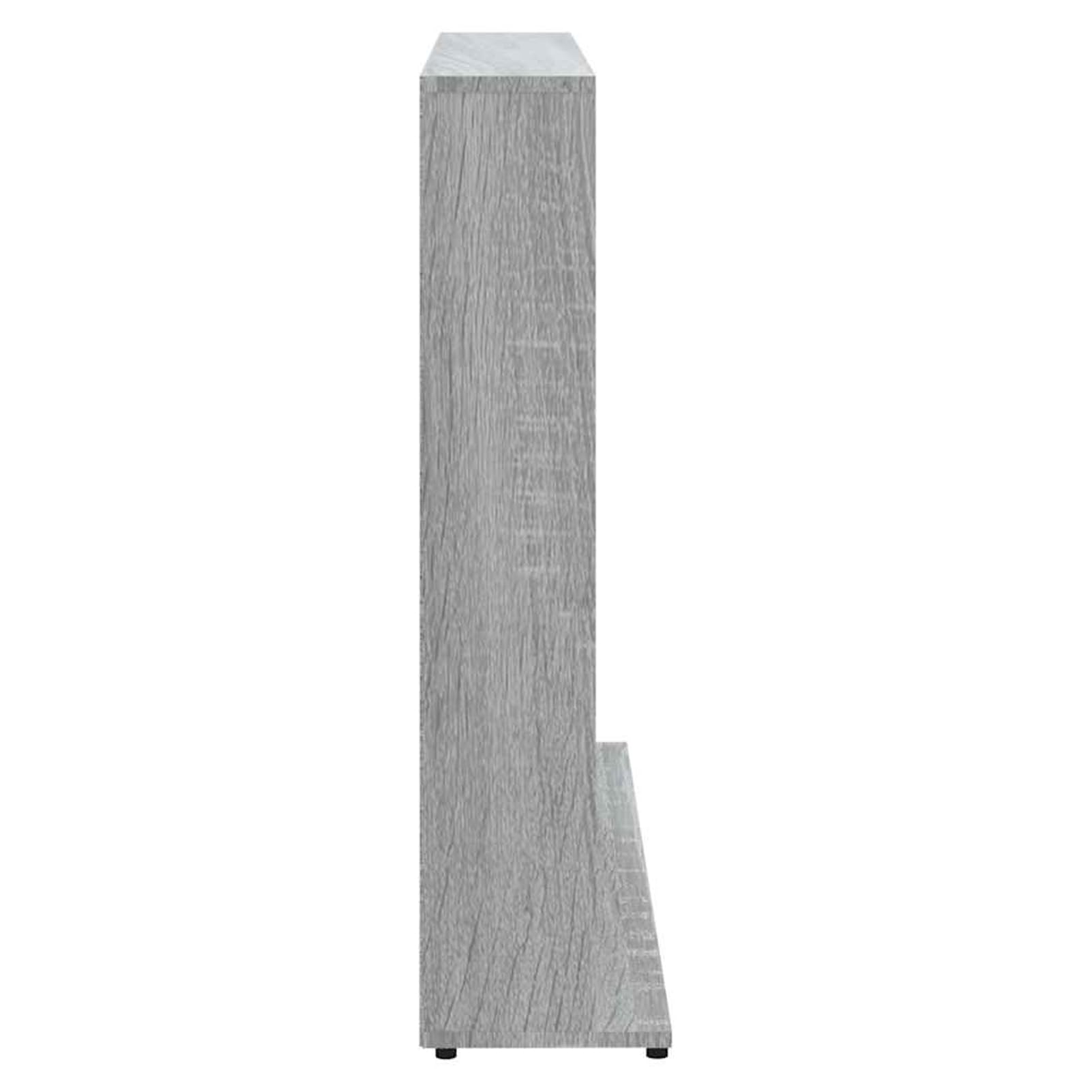 Scaffale per CD, larghezza 100 cm, grigio Sonoma, in legno, 100 x 23 x 89,5 cm, per collezione di CD, DVD e dischi in vinile
