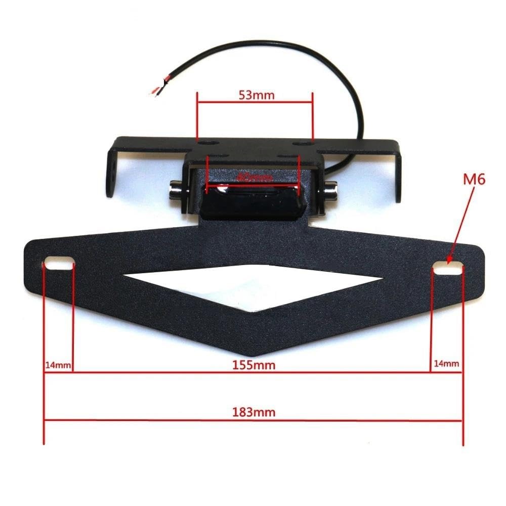 Per Benelli 502C 502 C BJ500-6A Supporto Per Portatarga Posteriore Per Moto Con Fanale Posteriore Tidy