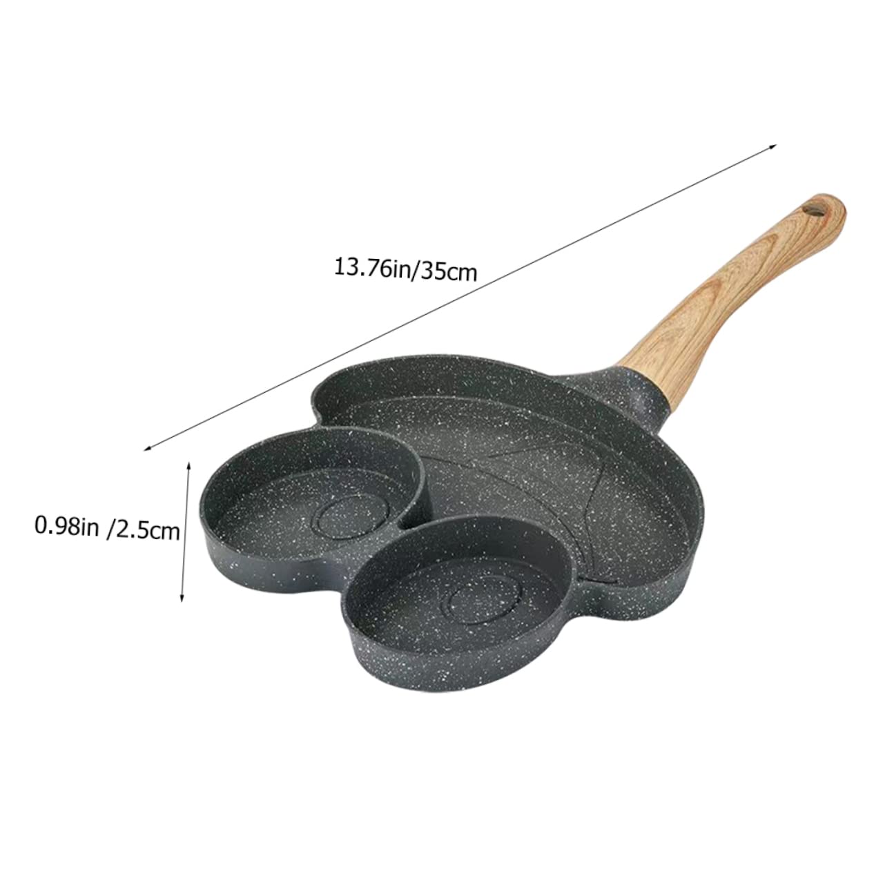 Cabilock Adorable Frog Face Egg Pan Breakfast Frying Pan with Handle for Cooking Premium Nonstick Daily Use Egg Cooker for Convenient Meal Prep