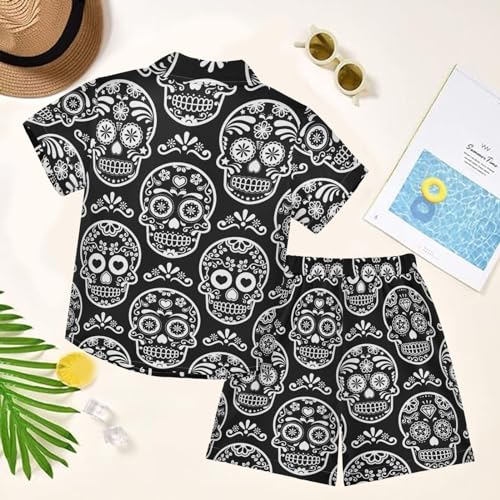 Image of visesunny Little Boys Short Sleeve T-Shirt Beach Shirts for kids children Casual Shorts Set Summer Clothes Outfits
