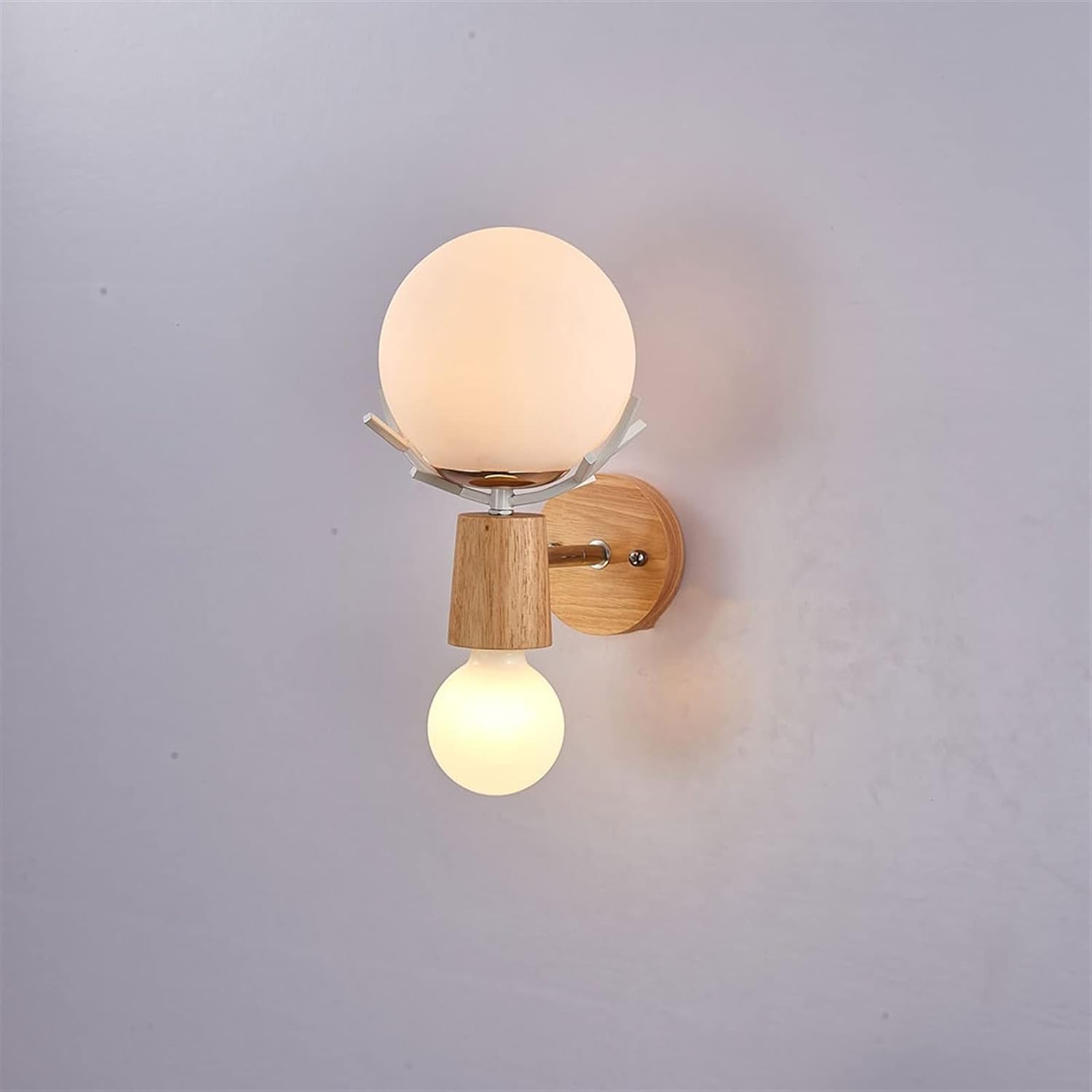 SMCCYYSD European wall light Antlers Wall Lamps, Light With E27 Lamp Holder, Industrial V-intage Glass Sconce, Retro Bedroom Bedside Lamp, Pendant