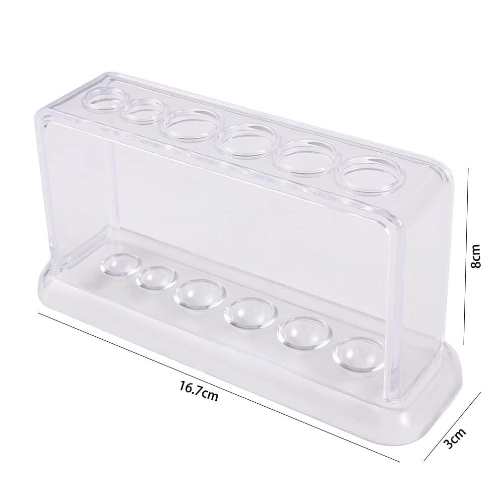 Acryl-Prüfrohrstahl, Kunststoff-Reagenzglasgestell, transparent, 6 Löcher, for Labor, wissenschaftliche Experimente