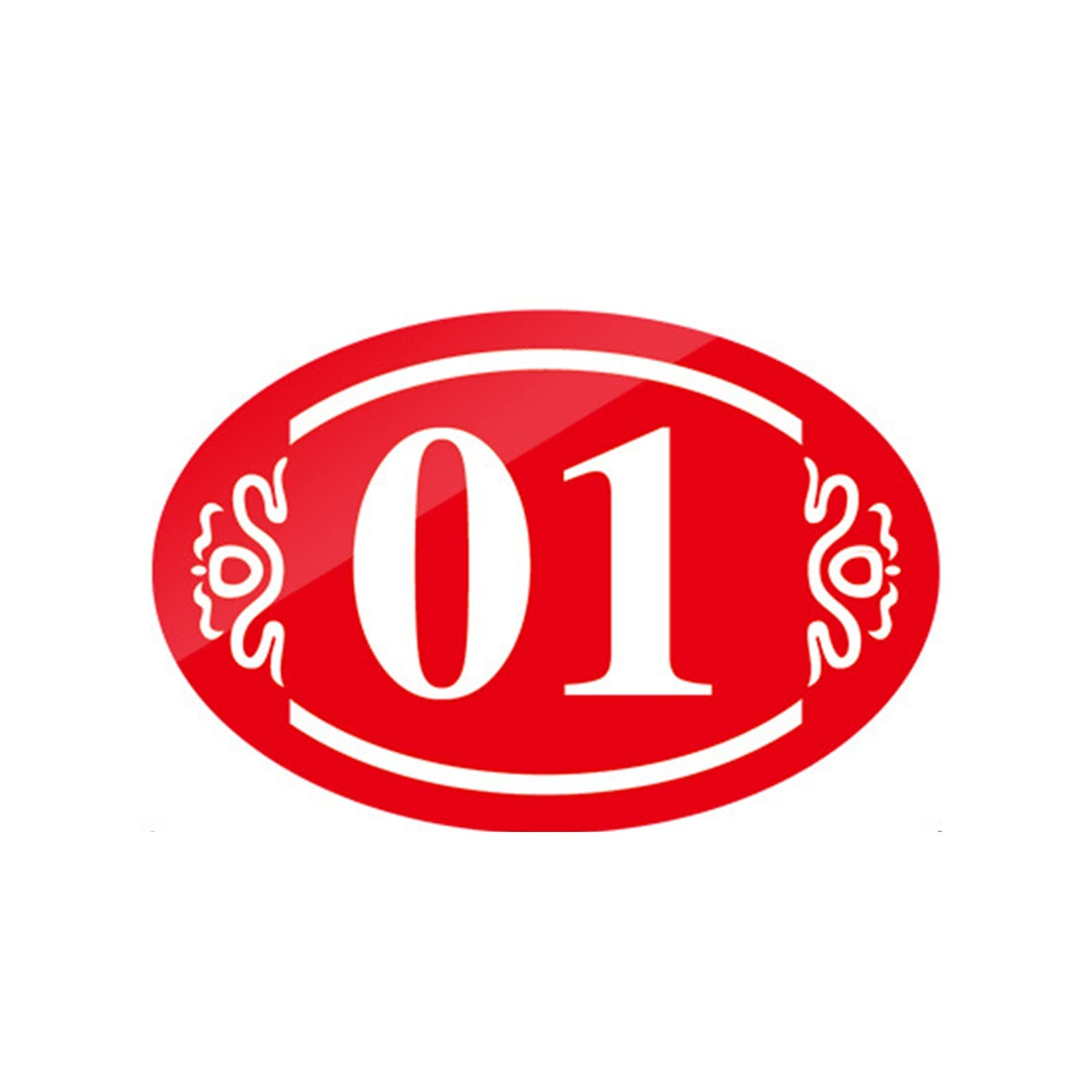 Tischnummernhalter mit doppelseitigem Klebeband, Ovale Zahlen Karten Schilder Hochzeit Tischnummern, Wasserdichte Tischnummern für den Hochzeitsempfang, für Hochzeiten, Bankett, Empfang ( Color : Red