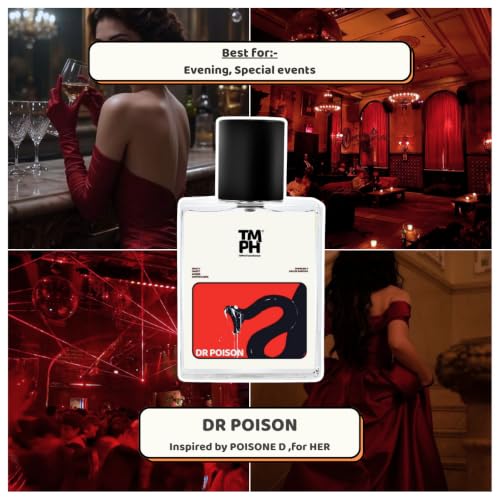 Image of TMPerfumehouse Dr Poison EDP for Women | Spicy, Floral & Long Lasting Perfume Spray | Fruity, Sweet & Amber Fragrance | Luxury Gift for Her | TMPH | 50ml