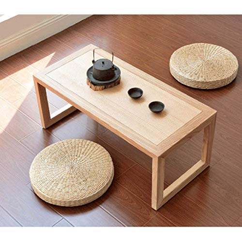 Mesa de centro de madera maciza estilo japonés tatami de 80x38x33 cm 3