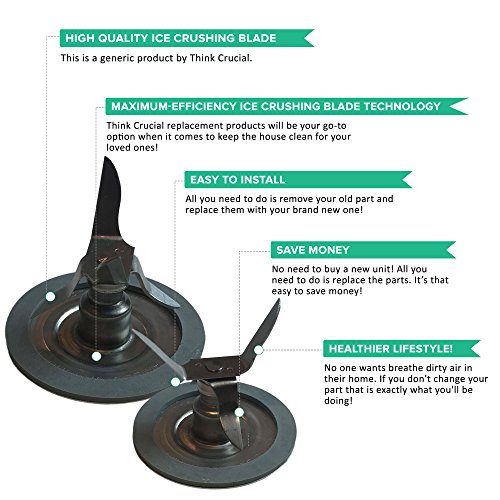 Think Crucial Replacement for Oster Ice Crushing Blender Blade, Compatible With Part # 4961