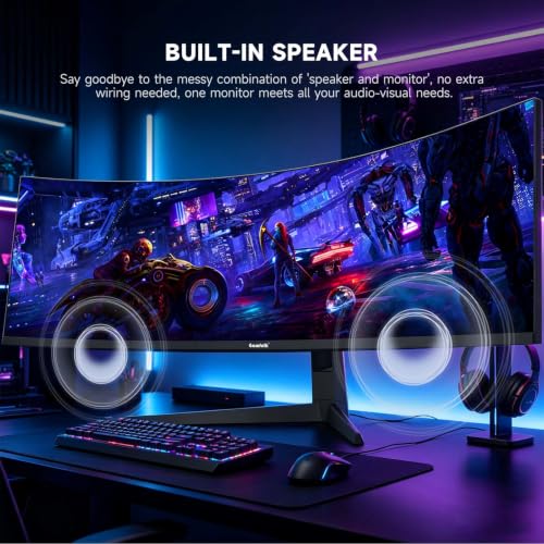 Image of Gawfolk 49 inch Ultra-Wide Curved Gaming 240Hz Monitor, DQHD PC Screen