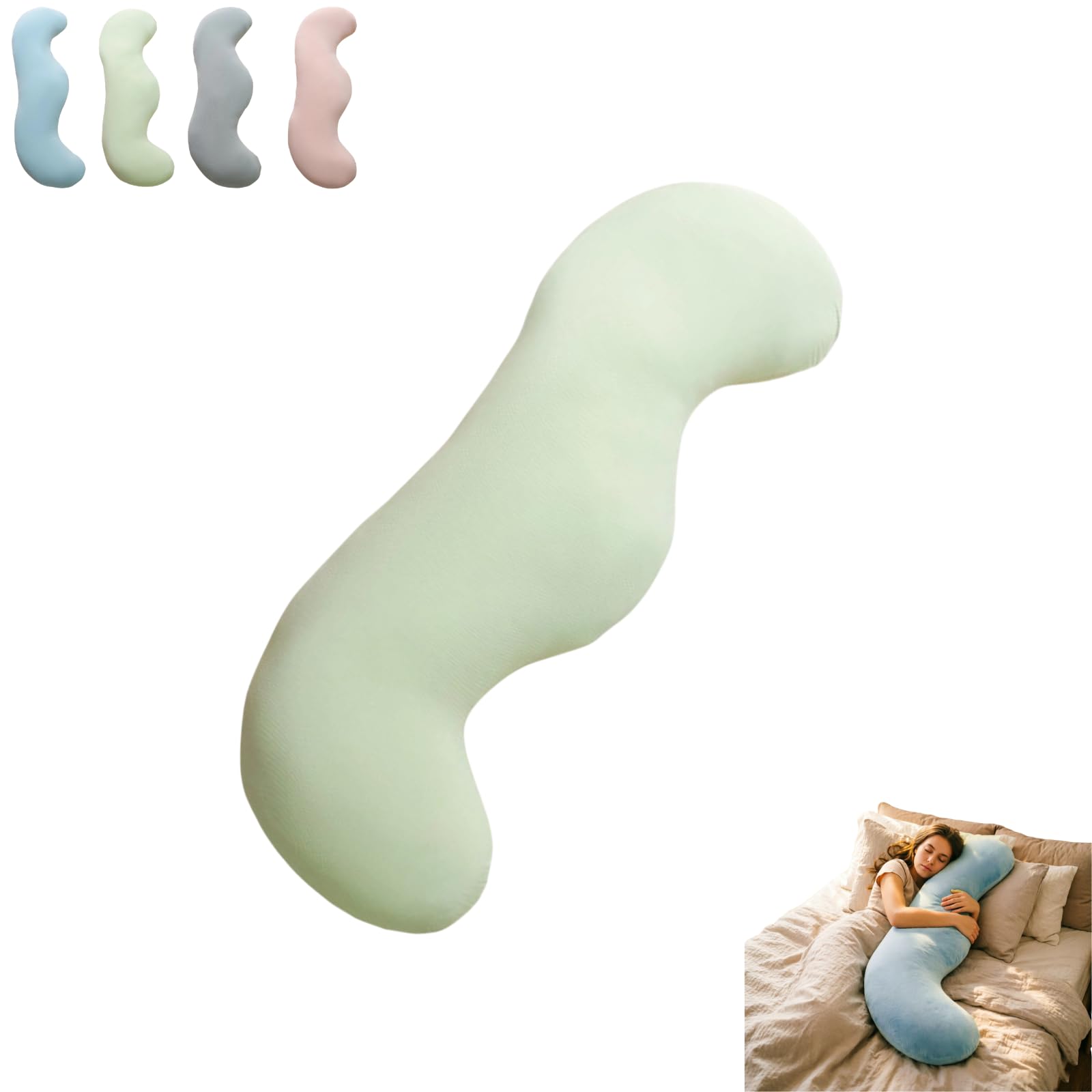 Almohada corporal ortopédica de viscoelástica regulable para un sueño reparador profundo