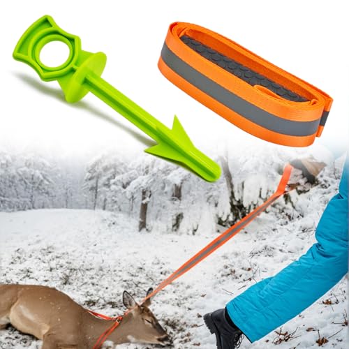 KNINE OUTDOORS Field Dressing Kit with Deer Drag Harness and Butt-Out Tool, Hunting Accessories for Men, Deer Hunting Gear, Big Game Dressing Tool, Heavy Duty Deer Drag Strap