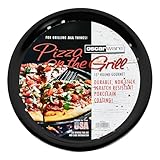 Oscarware Porcelain Coated 13β Round Pizza Grill Topper β Perfect for Grilling Homemade, BBQs, and Outdoor Cooking