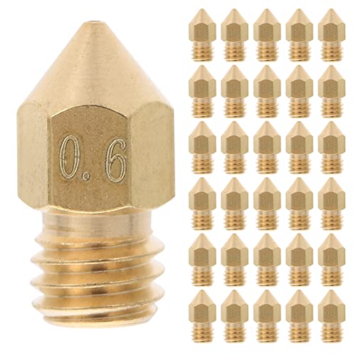Ciieeo 30pcs Printer Extruder Nozzles Brass Nozzles Corrosion-resistant for High-temperature Printing