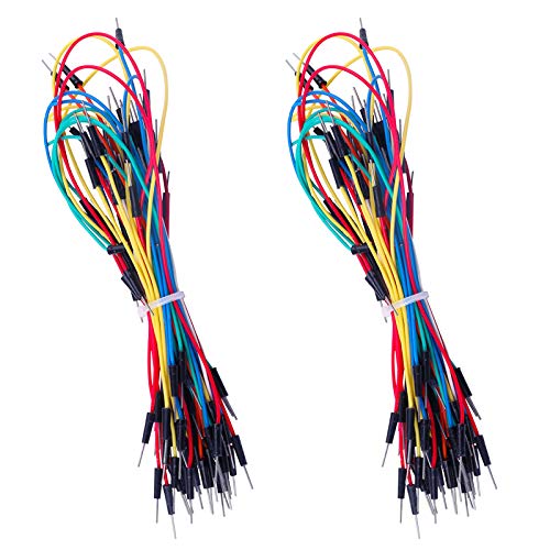 ELEGOO 130pcs Solderless Flexible Breadboard Jumper Wires Male to Male Compatible with Arduino Breadboard
