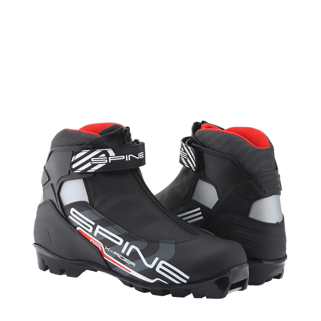 Spine Energy 254 NNN bindung – schwarz – Langlaufschuhe für fortgeschrittenes Niveau – Kombi-Schuh, Welcher Beste Voraussetzungen für beiden Lauftechniken (Klassisch oder Skating) bietet