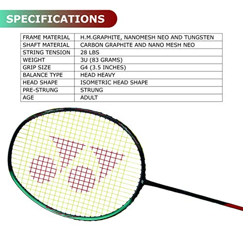 Image of Yonex Astrox 38S (Skill) Badminton Racquet with free Full Cover (Emerald Green, G4, 83 Grams, 28 lbs Tension) | Rotational Generator System