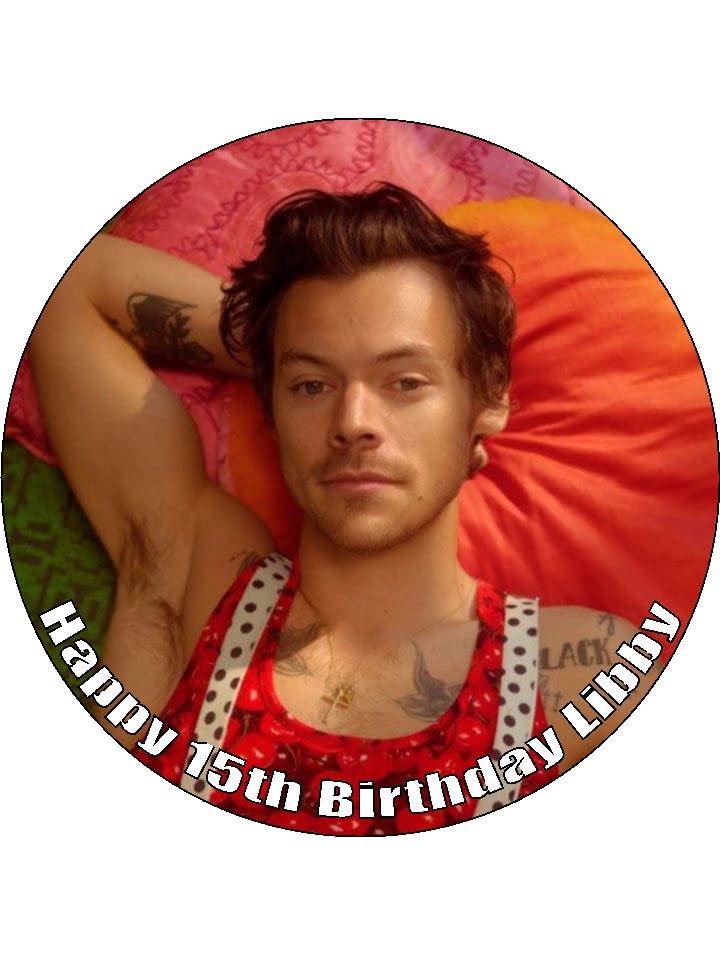 7.5" Harry Cake Topper Style 3 Personalised PREMIUM RICE PAPER Edible Cake Topper