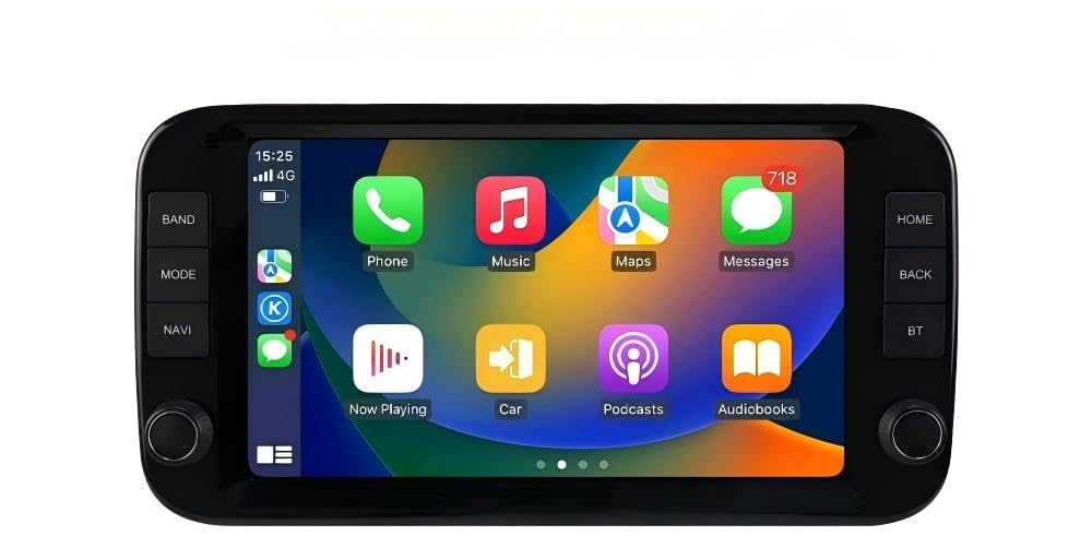 Android 14 Autoradio 9 pollici Touchscreen 4 core per Fiat Panda 2013-2024 WiFi Wireless Android Auto & Wireless Carplay Bluetooth WiFi 4G GPS RDS AM/FM