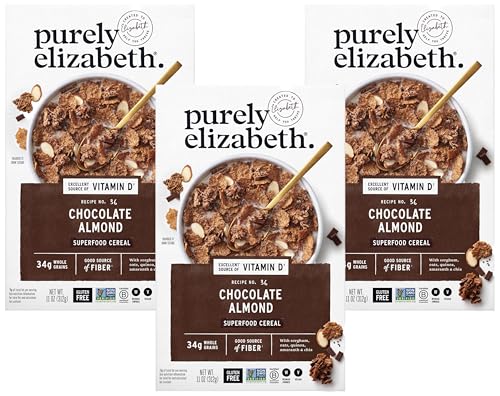 Image of PURELY ELIZABETH Chocolate Almond Superfood Cereal, 11 OZ (Pack of 3)