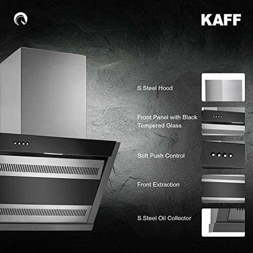 Image of KAFF 60 cm 1150 Nm /h Chimney (KA15, Black, With Installation Kit)