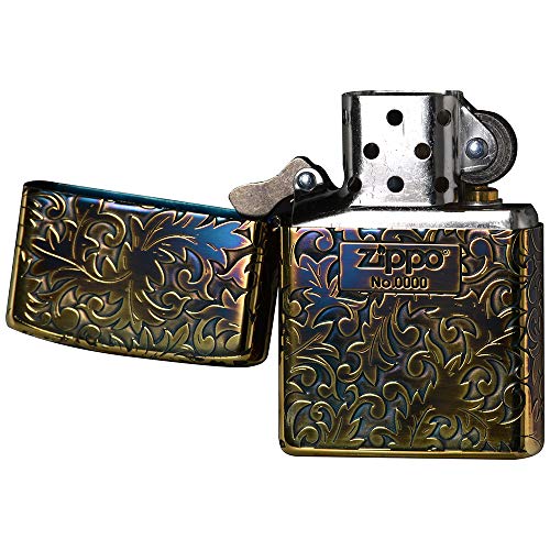 Zippo arabesco 2GI-Z5KARA chapado en oro oxidado y grabado de 5 lados Japan Limited 3