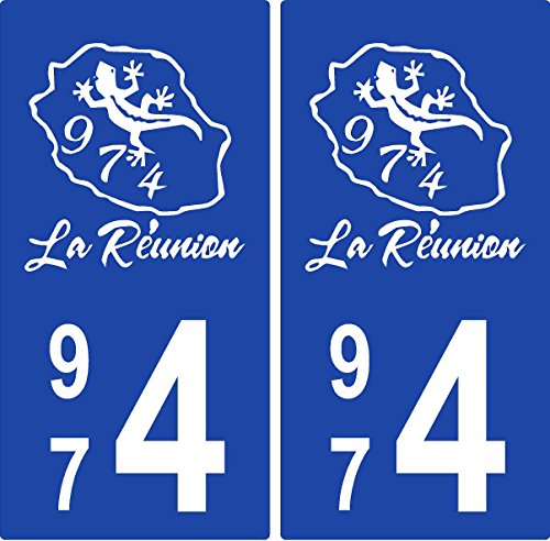 Stickers Noir Full Black Lot De 4 Autocollants Plaques FULL BLACK Style F 974 Pour Pare Brise 682698