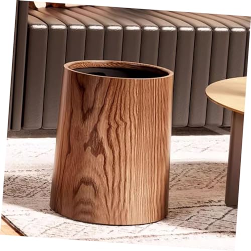 Caneca de basura rectangular color marrón para cocina y baño miniatura 6