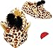 alles-meine.de GmbH Hausschuhe / Pantoffel -  Giraffe / Okapi  - Größe Gr. 43 - 44 - 45 - 46 - 47 - 48 __ schön warm __ Plüschhausschuh / Tier - Tiere - für Kinder & Erwachsene..