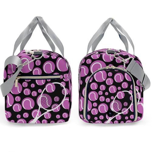 Tennis Fuchsia Sport Gym Gym Bag for Women, Travel Duffle Bag Carry On Weekender Bag with Shoe Compartment3