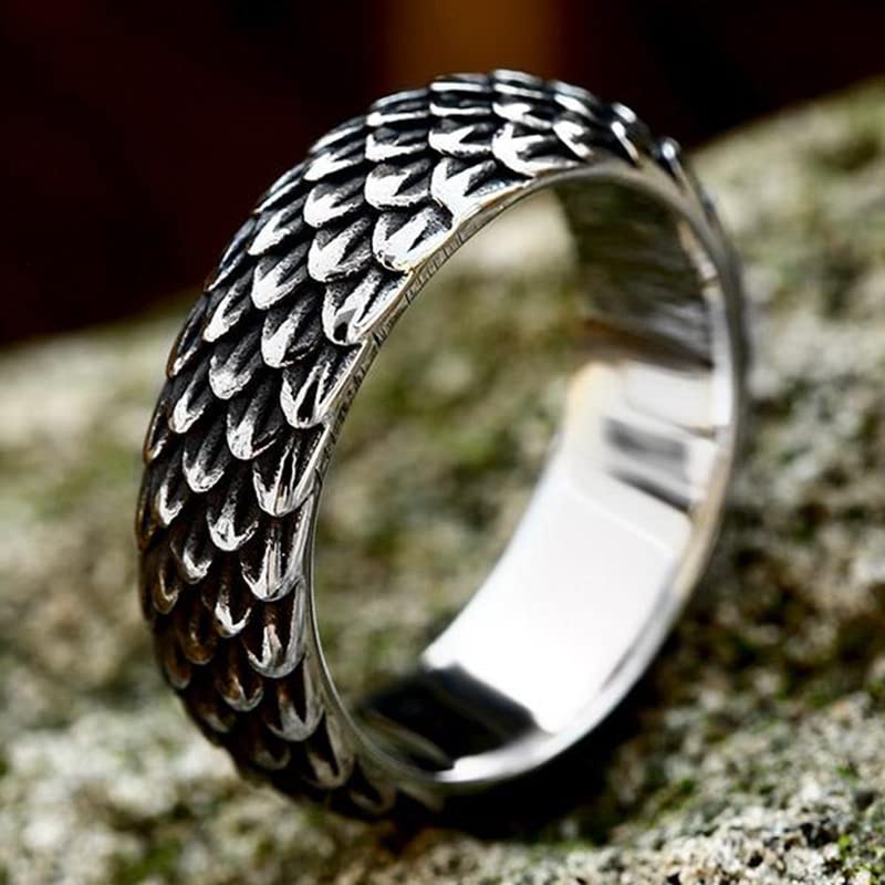 Image of Genuine Stainless Steel Ring for Men Fashion Punk Rock 3D Animal Rings