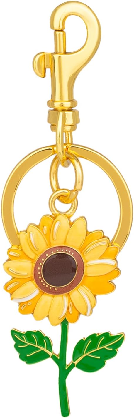 Sunflower Keychains Bag Charms Purse for Women, Car Key Chains Women Cute Gifts for Birthday Mothers Christmas