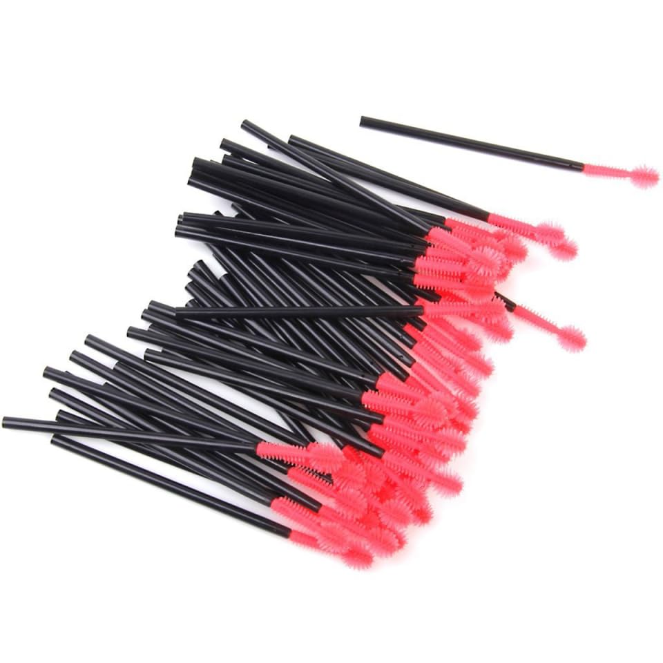 50Pcs Disposable Eyelash Brush Mascara Wands Applicator Silicone Head Lash Applicator Tool for Professional Makeup Eye Lash Brush for Personal Use
