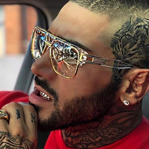 Image of Allt Square Aviator Large Fashion Sunglasses For Men Women Goggle Alloy Frame Glasses