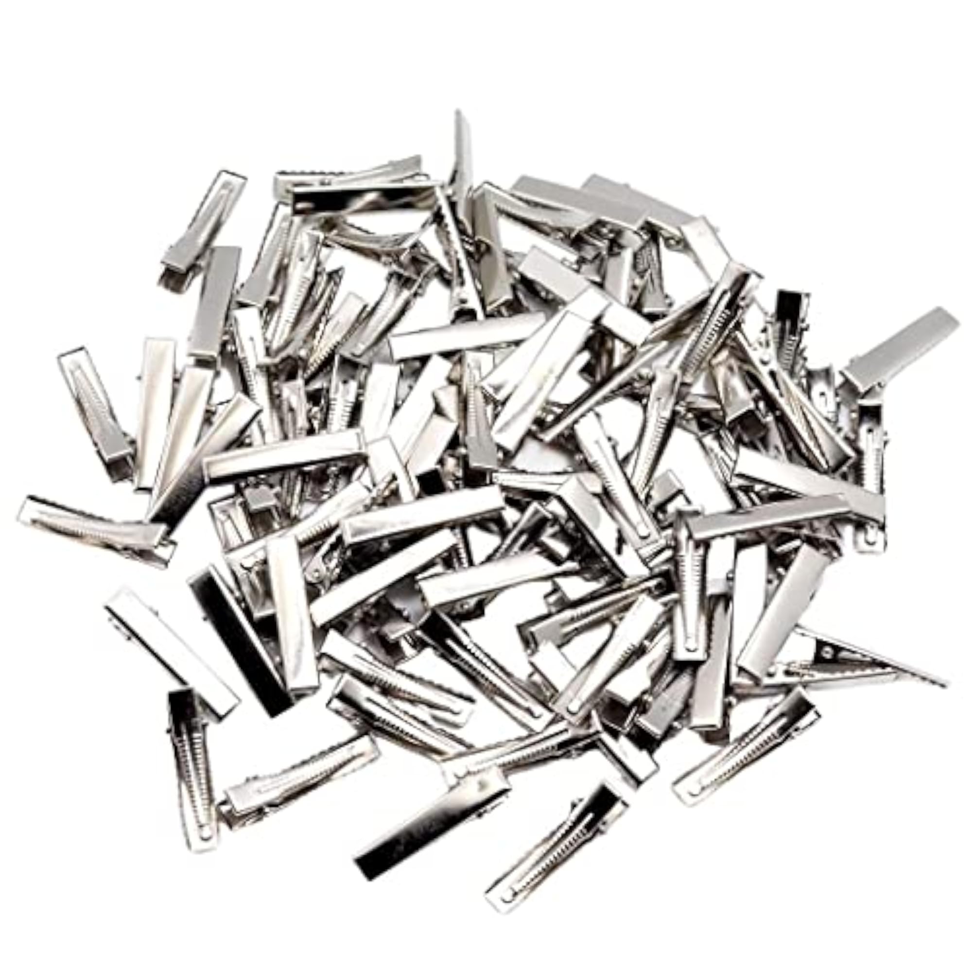 100 Pack Flat Single Prong Alligator Hair Clips for DIY