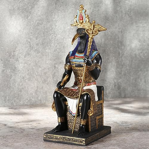 Estatua de Resina de Thoth de 9 1/4 Pulgadas Negro y Oro miniatura 2