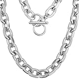 Kettenlänge: 60 cm RUGGED steel Edelstahl Halskette 9 mm Gliederkette mit Knebelverschluss (60 cm)