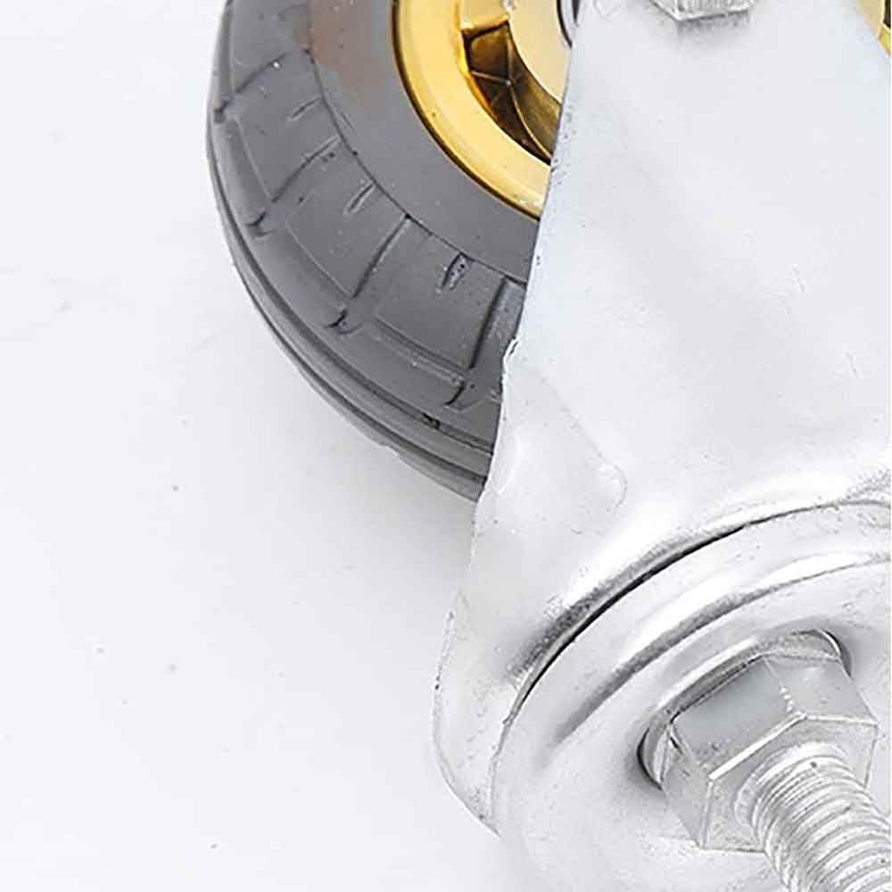 Rotelle Pivotanti con Perno Filettato M12*30mm Ruote Girevoli Silenziose con Freno Ruote in Gomma pesanti per mobili e apparecchi 4 pezzi (Color : Swivel, Size : 4inch)