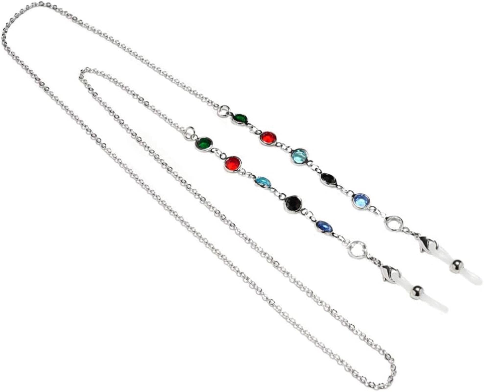 REVAHI Cadena de anteojos Antideslizante Gafas Cuerda Gafas de Sol Accesorios para Mujeres Damas Dorado